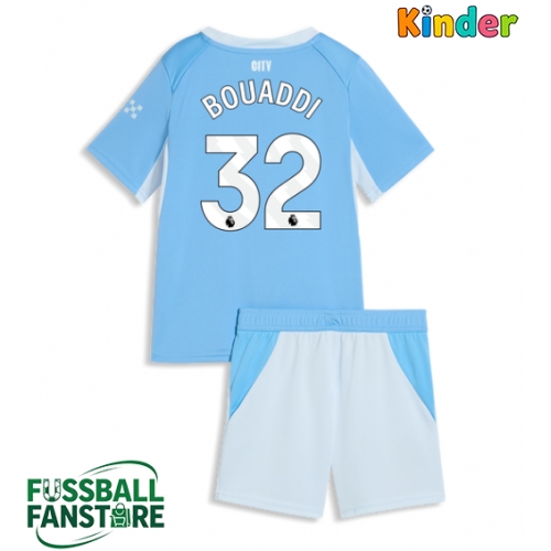 Manchester City Ayyoub Bouaddi #32 Replik Heimtrikot Kinder 2026-27 Kurzarm (+ Kurze Hosen)